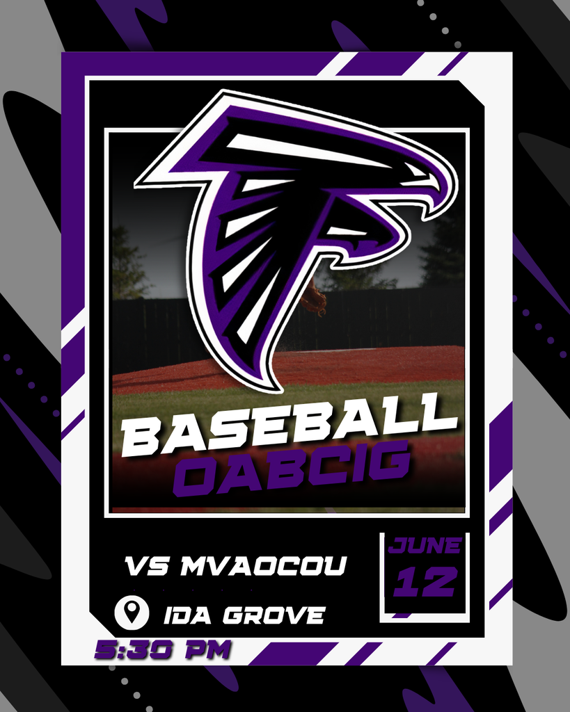 Baseball vs MVAOCOU JUNE 12 at 5:30 PM in Ida Grove