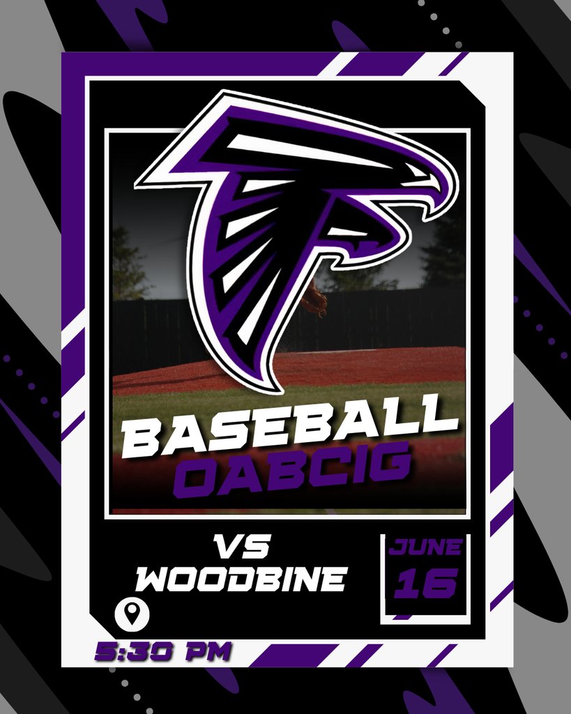 6/16 baseball vs woodbine at woodbine 5:30 pm