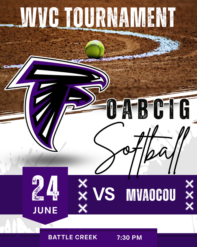 6/24 OABCIG Softball vs MVAOCOU in Battle Creek at 7:30 PM
