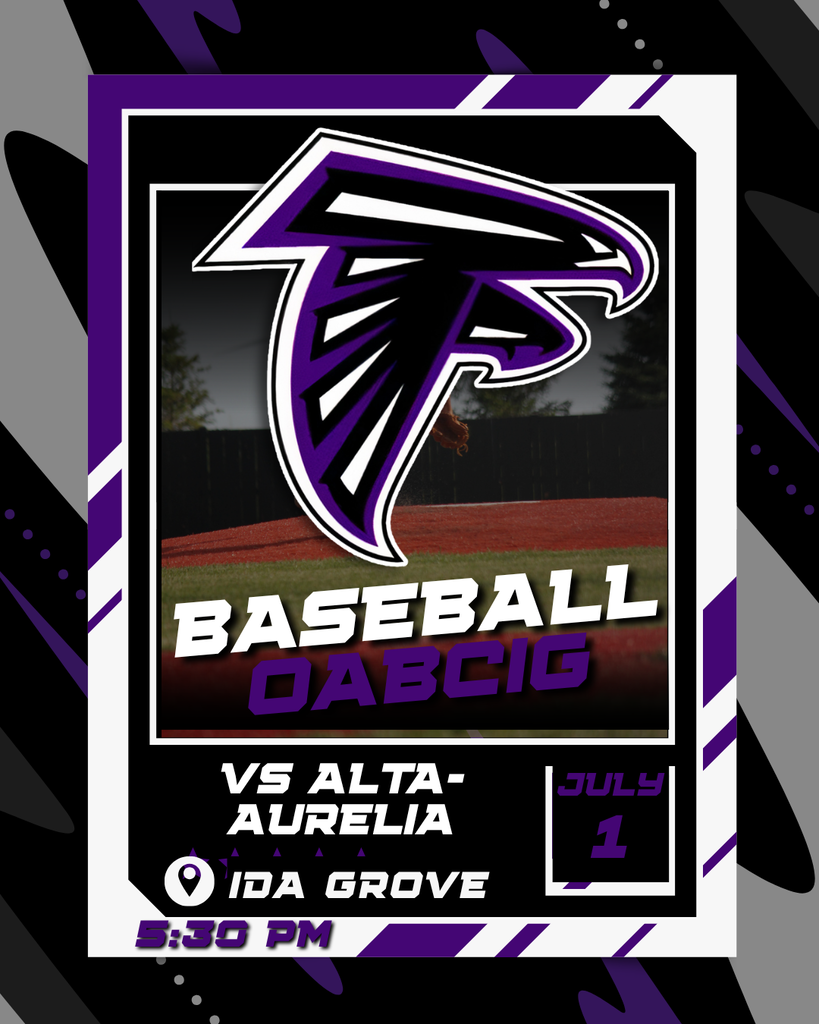 7/1 OABCIG Baseball vs Alta-Aurelia in Ida Grove at 5:30 PM