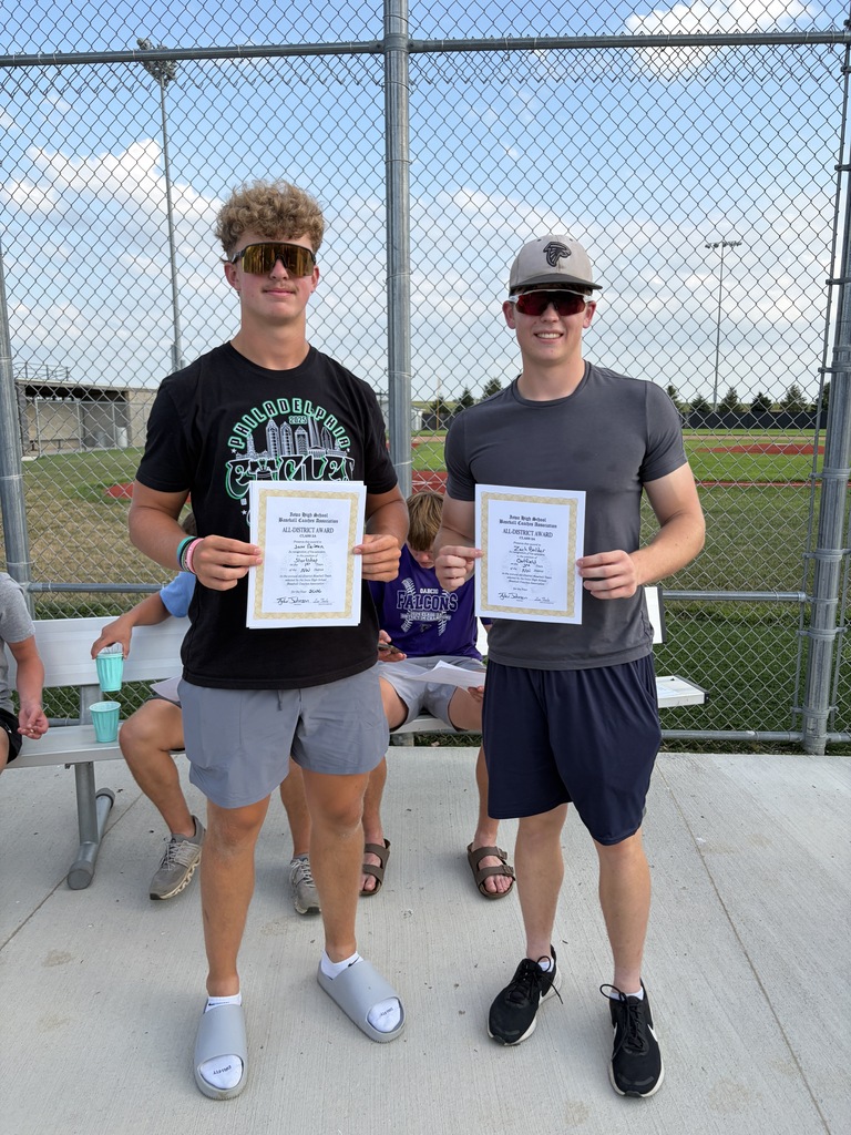 First Team All district shortstop Jaxx and Second team All District outfielder-Zach