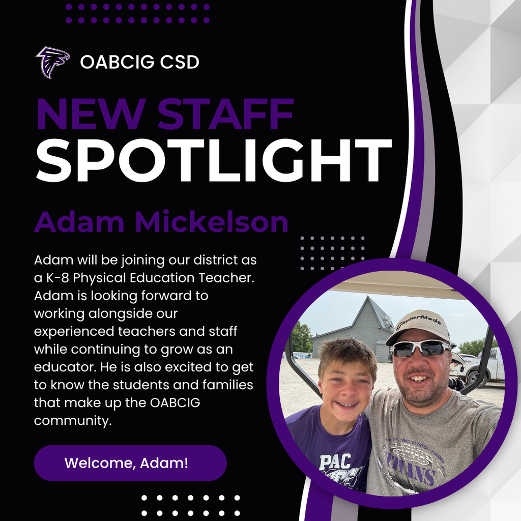 New Staff Spotlight - Adam Mickelson - K-8 Physical Education Teacher