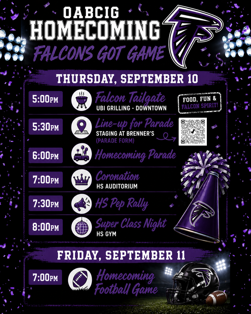 Homecoming Schedule with Parade Entry Form