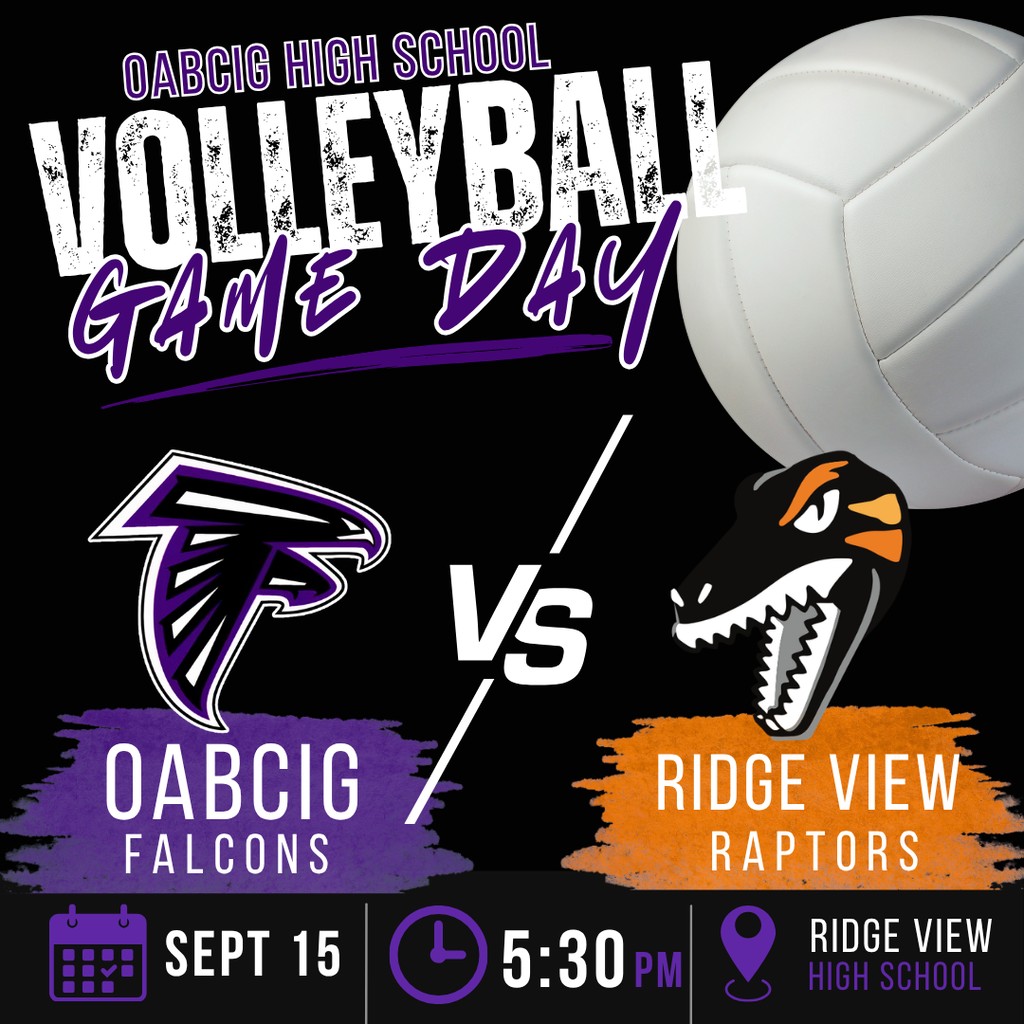 High School Volleyball game vs Ridge View in Holstein at 5:30 PM - 9/15