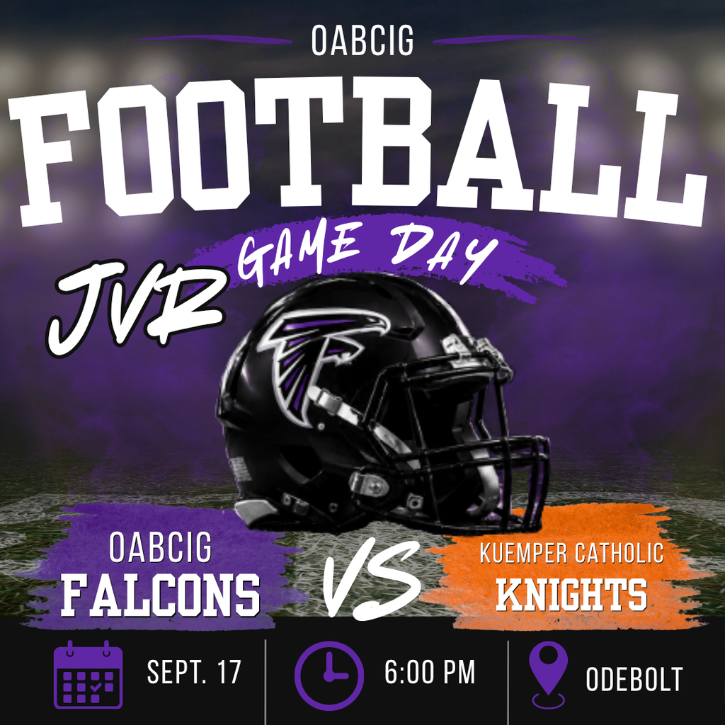 JVR Football vs Kumeper Catholic at 6 pm in Odebolt 9/17