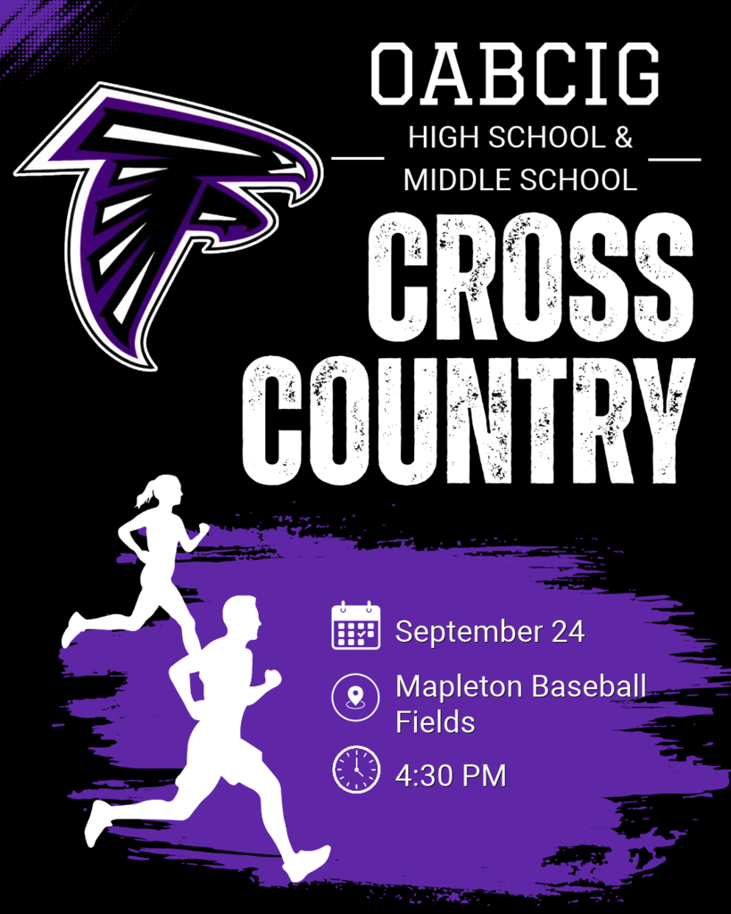 OABCIG MS/HS Cross Country in Mapleton at 4:30 PM