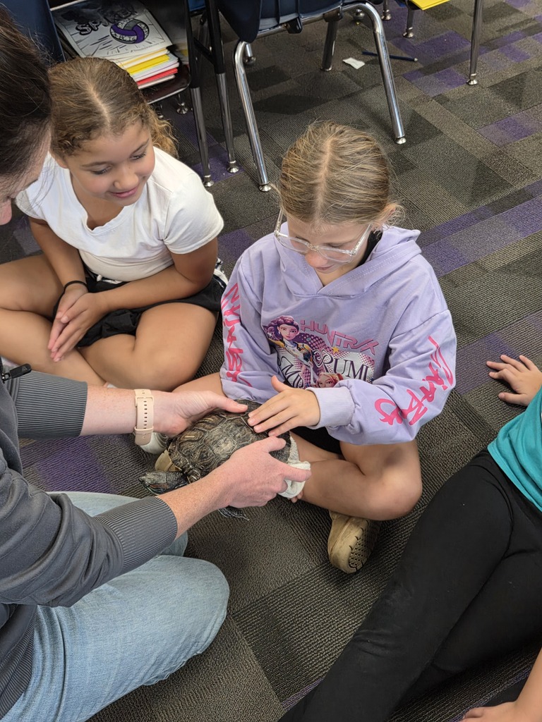 Danielle Bennett from the Conservation came to talk to Ida Grove third grade about turtles and their traits. She brought a land and water turtle to show students the different traits they have to survive in their environment.