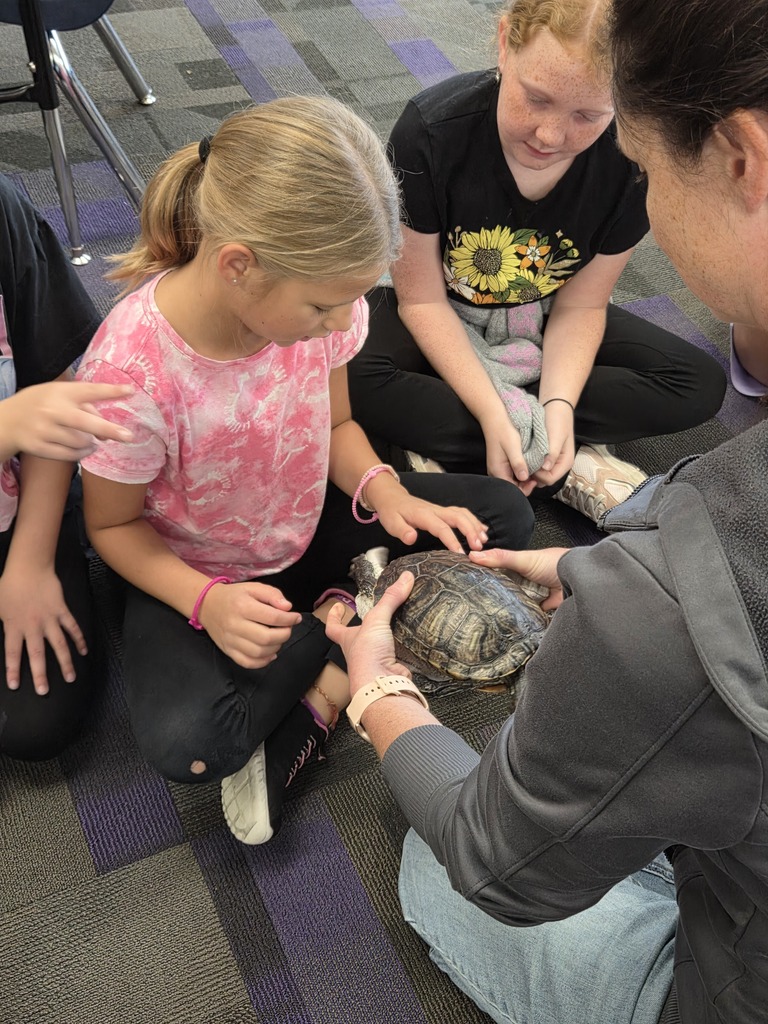 Danielle Bennett from the Conservation came to talk to Ida Grove third grade about turtles and their traits. She brought a land and water turtle to show students the different traits they have to survive in their environment.
