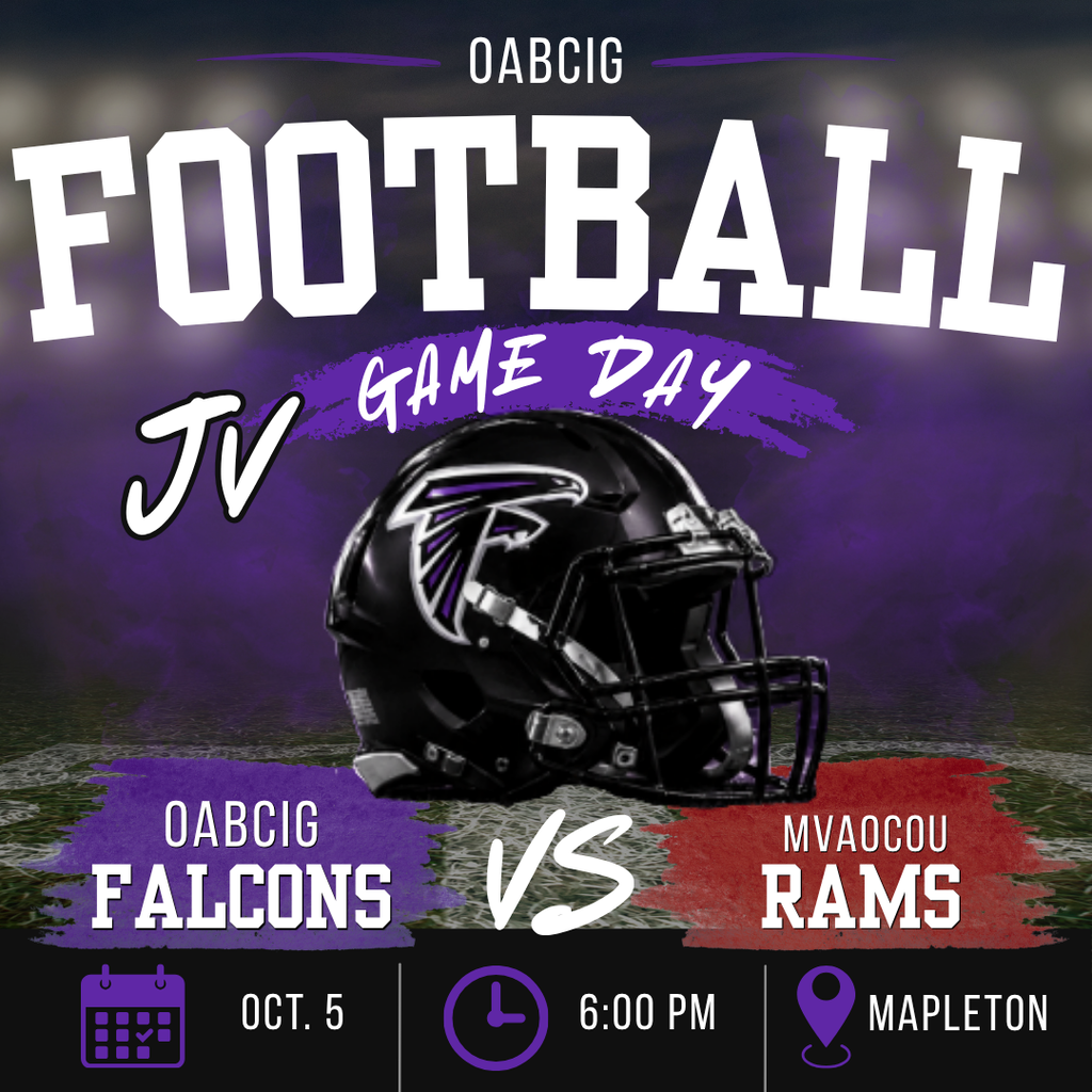 OABCIG JV football vs MVAOCOU at 6 pm in Mapleton - 10/5
