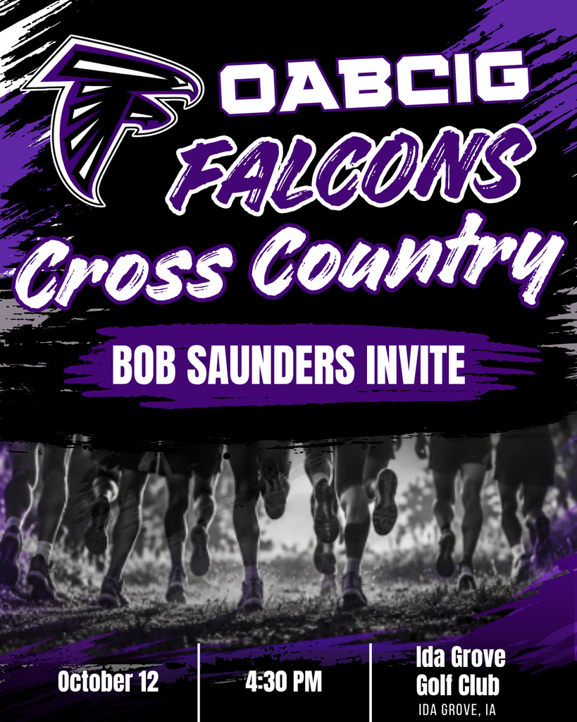 OABCIG MS/HS Cross Country at Ida Grove Golf Club at 4:30 PM 10/12