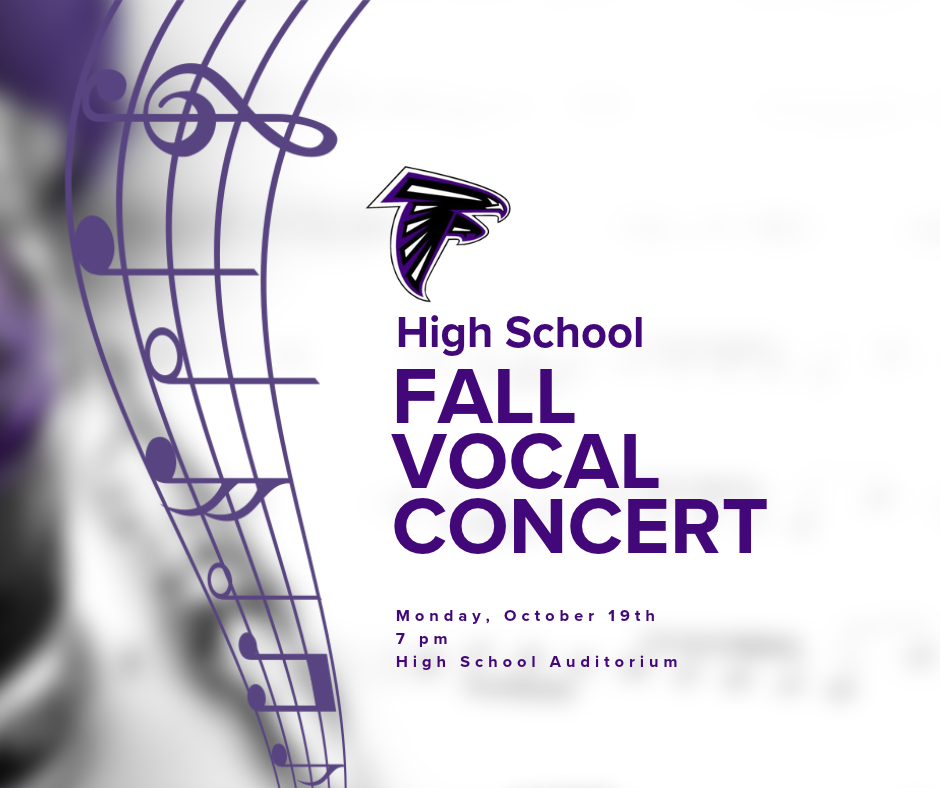 OABCIG High School Fall Vocal Concert 10/19 at 7 PM in High School Auditorium