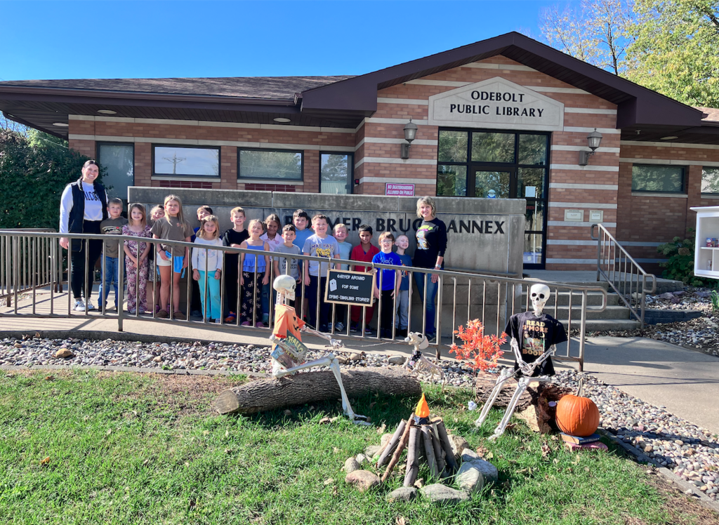 1st Grade visit Odebolt Library after finishing Library Unit.