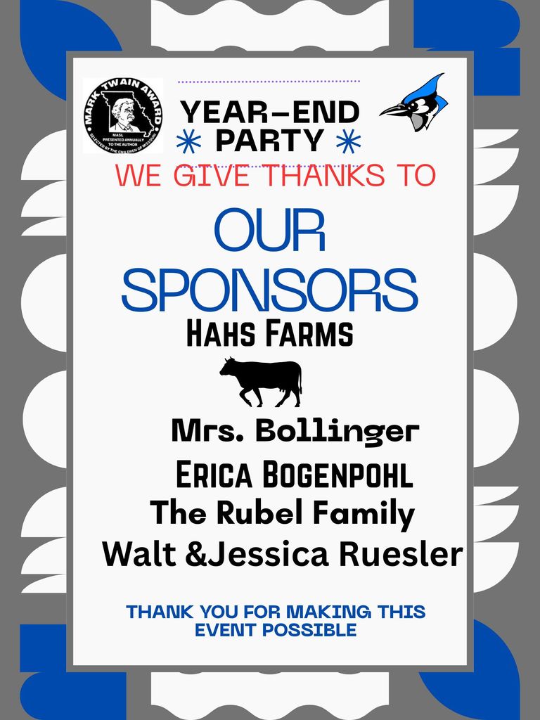25-26 Mark Twain Readers Club Sponsors