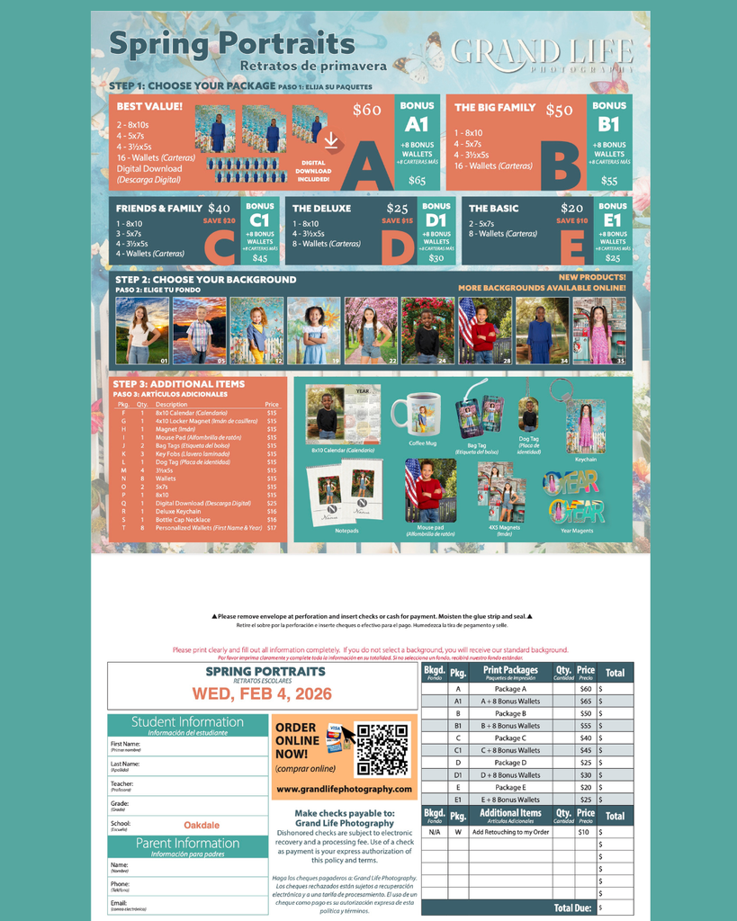 spring portrait flyer