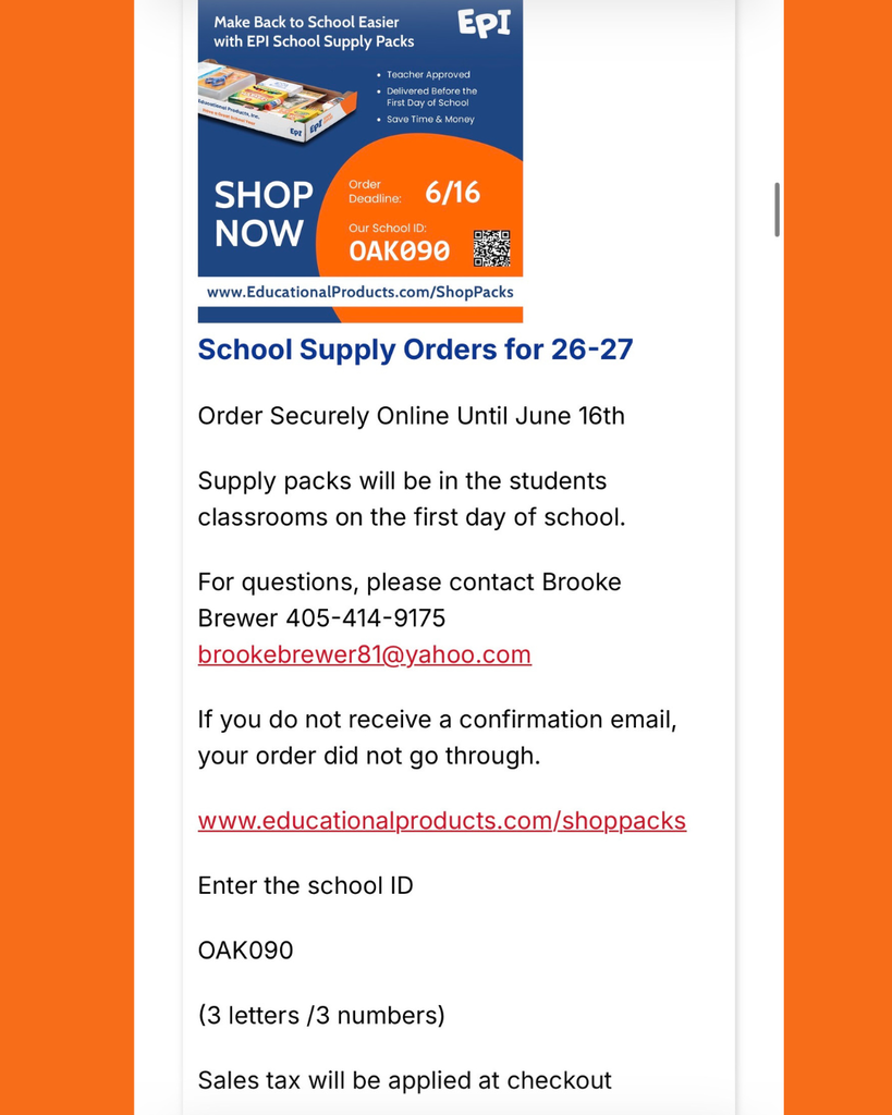 Epi order info