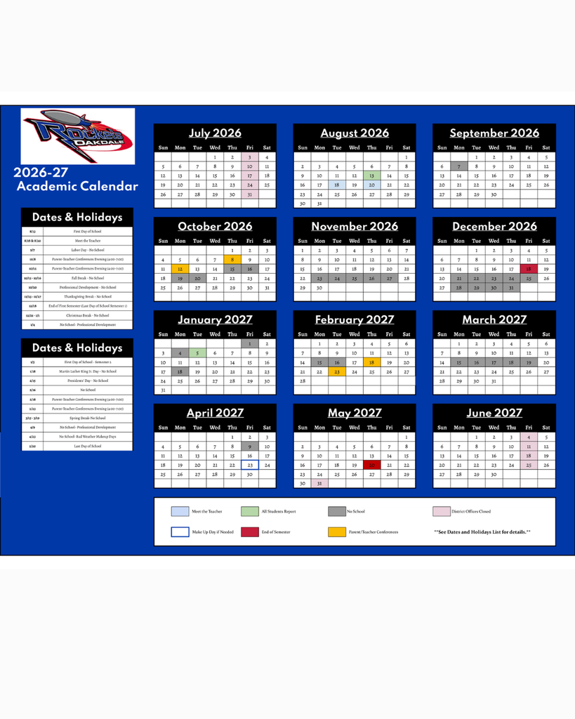 26-27 calendar