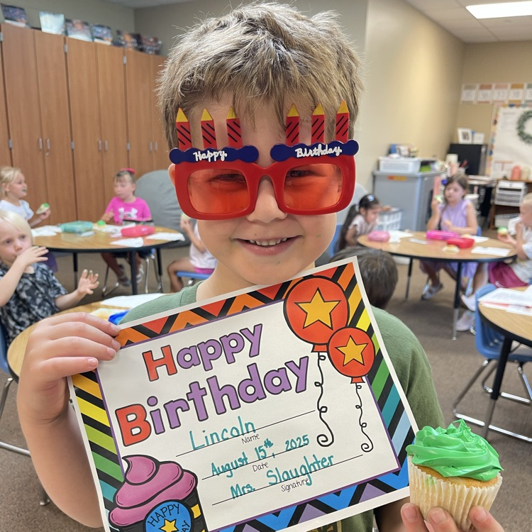 Happy Birthday Lincoln! Thanks for the yummy cupcakes!