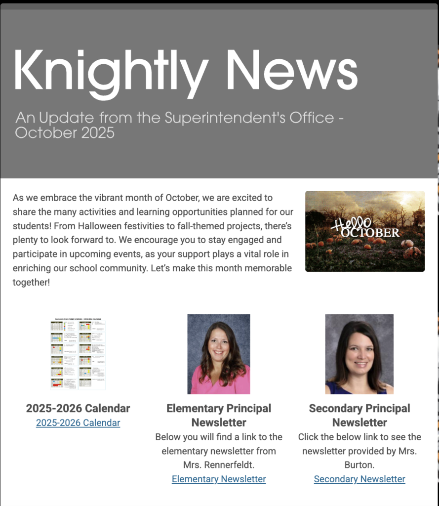 October Newsletter