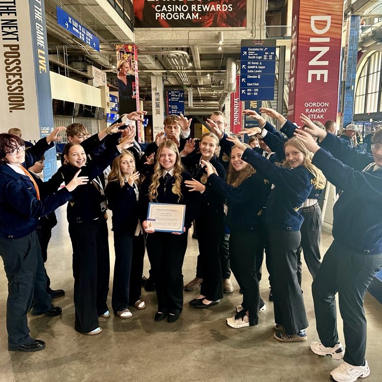 O-C graduated, Bailey Denton, received the American Degree. This is the highest degree.FFA bestows upon its members.