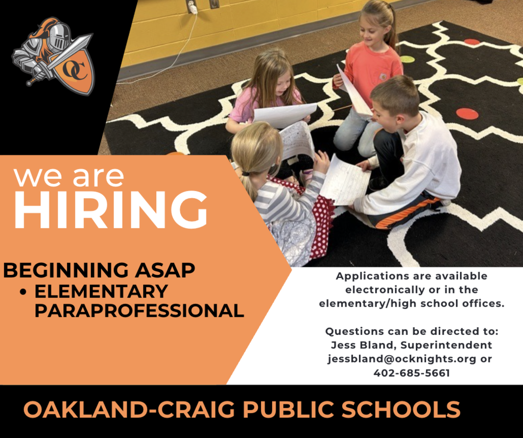 Hiring Announcement - Elementary Paraprofessional
