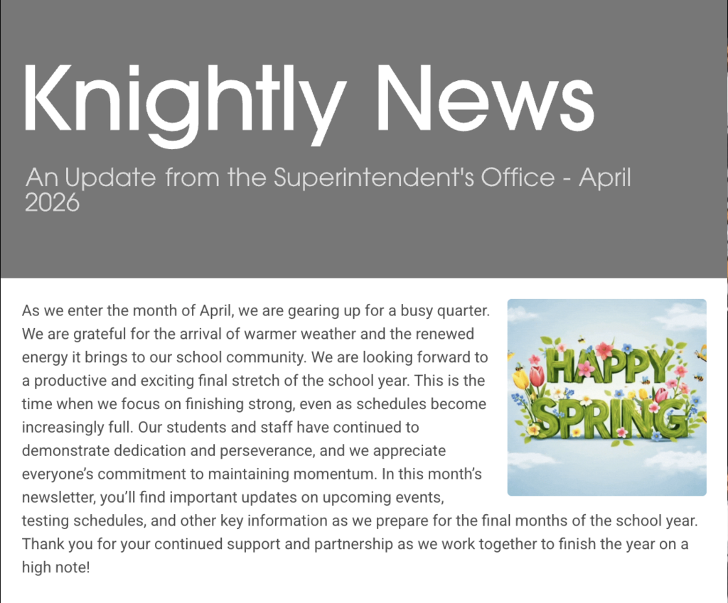 April Newsletter