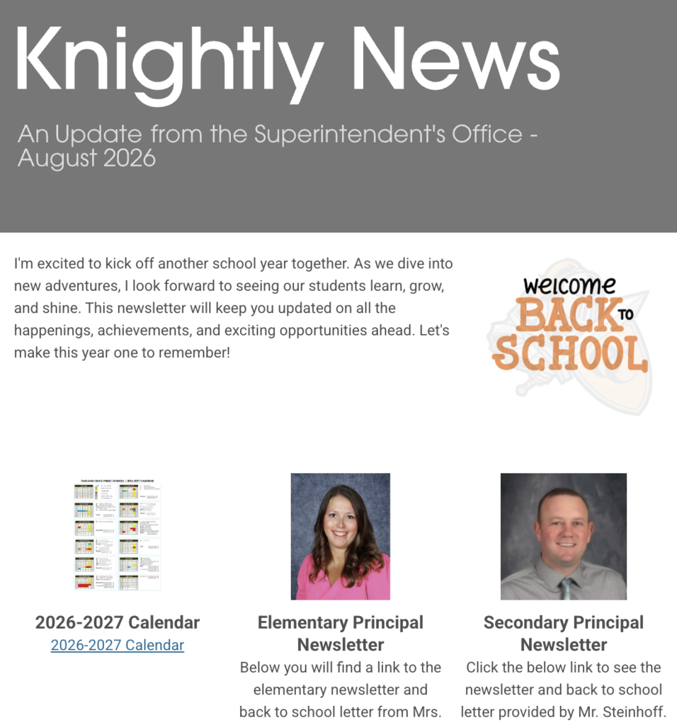 August 2026 Newsletter