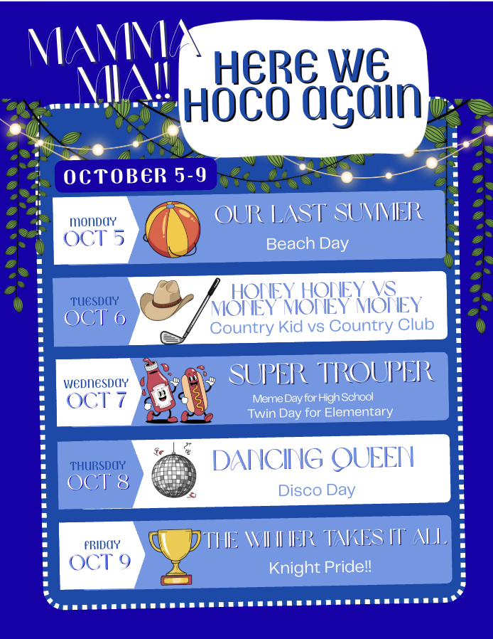 OCHS Homecoming Spirit Days 2026