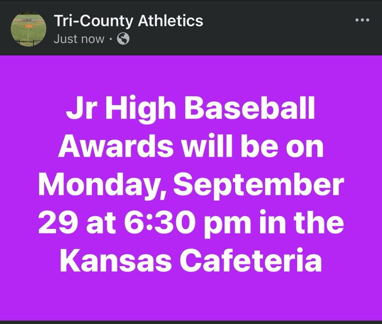 Jr High Baseball Awards Night