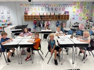 The whole class enjoying their hard work! 