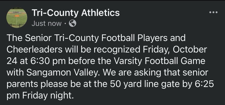 Senior Night for HS Football and Cheerleaders