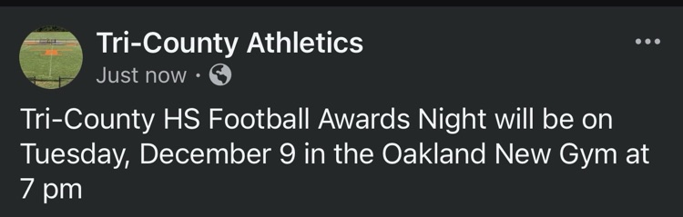 Tri-County HS Football Awards Night
