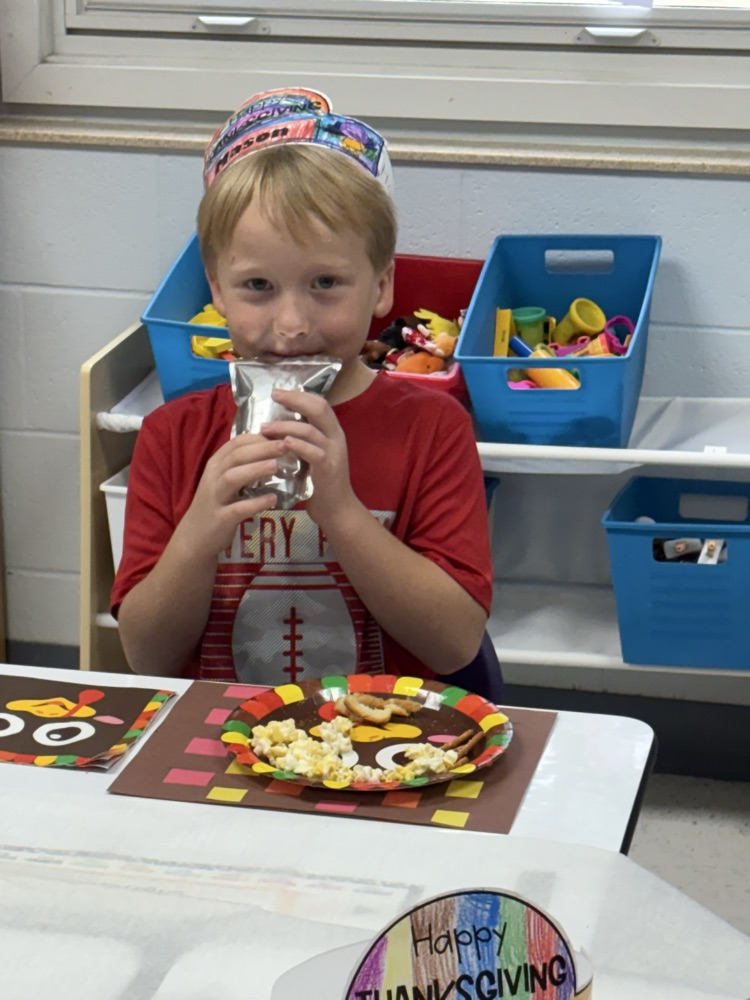 Buttered toast, popcorn, pretzel sticks, and jelly beans
