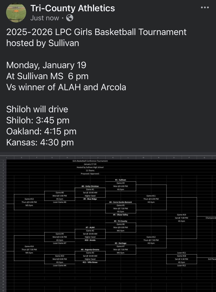2025-2026 LPC Girls Basketball Tournament at Sullivan