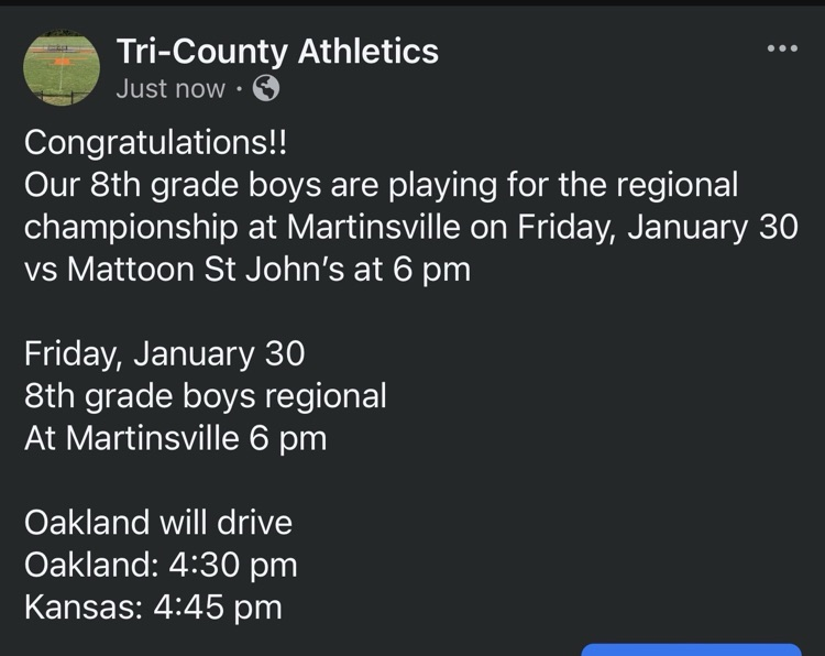 8th grade Boys Basketball Regional Championship Game