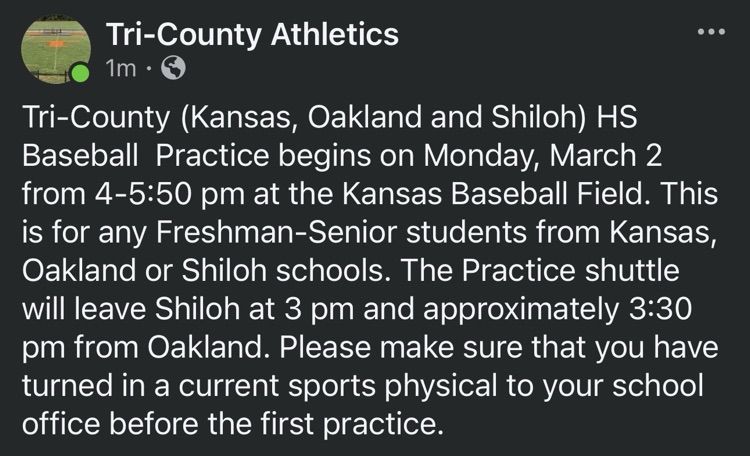 HS Baseball practice