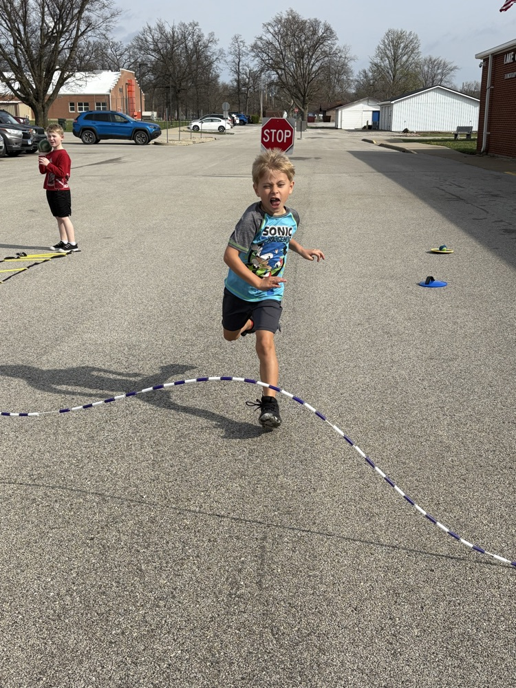 Raleigh skipping through the spinning rope 