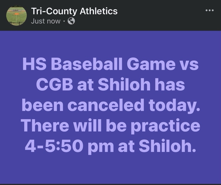 HS Baseball Game today 