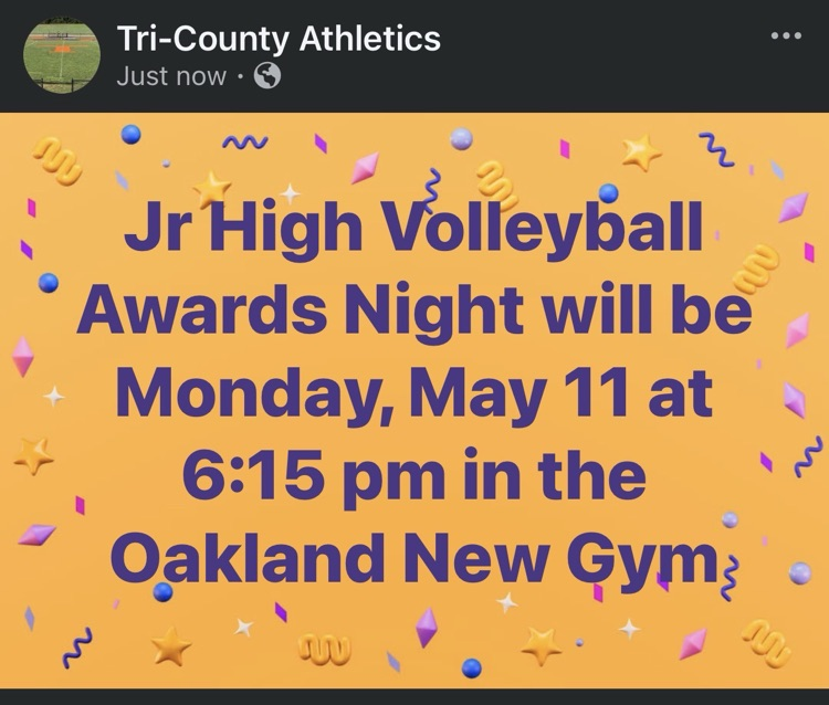 Jr High Volleyball Awards Night 
