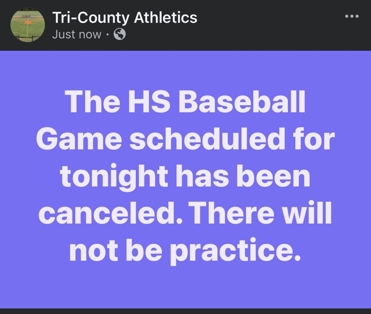 HS Baseball Game and practice