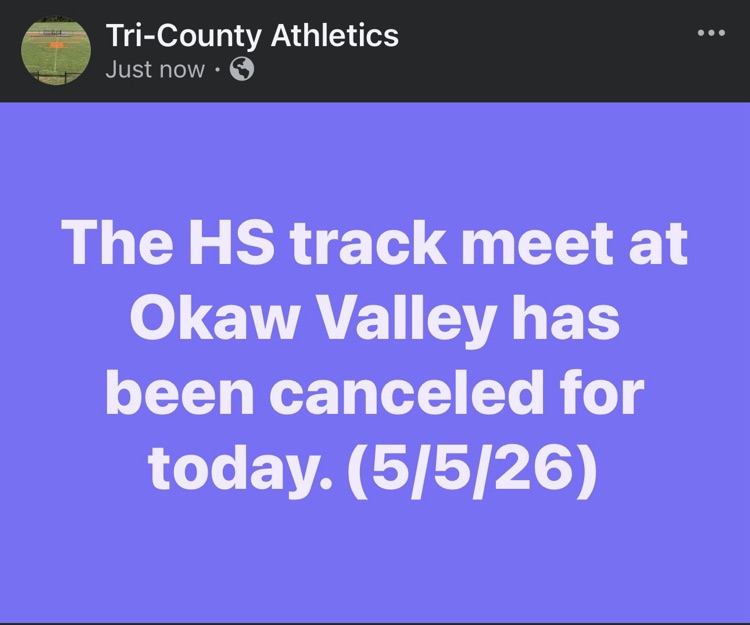 HS Track Meet canceled 