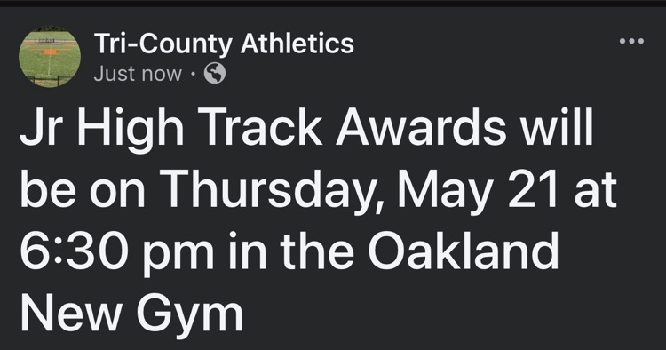 Jr High Track Awards