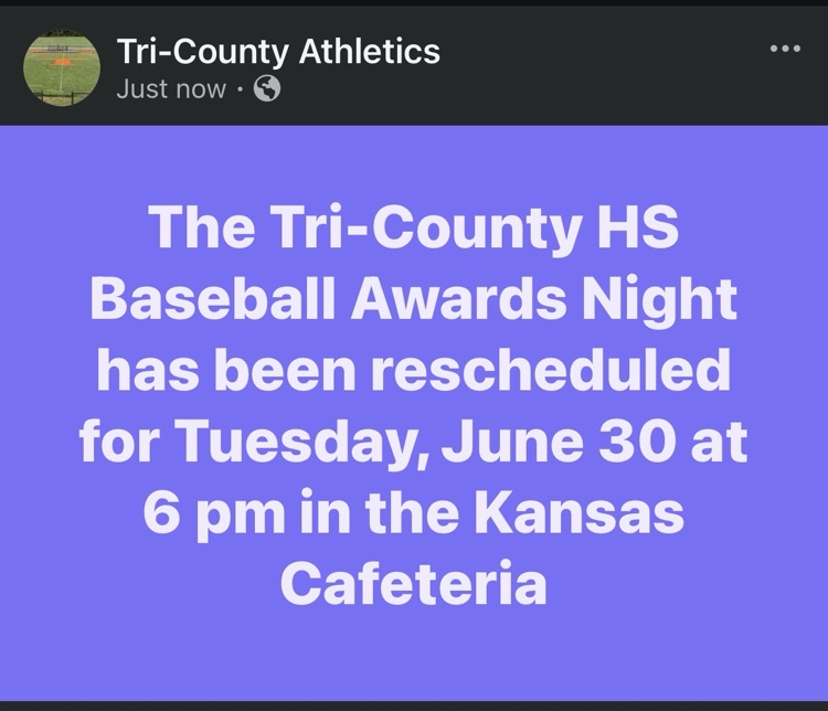 HS Baseball Awards Night Rescheduled
