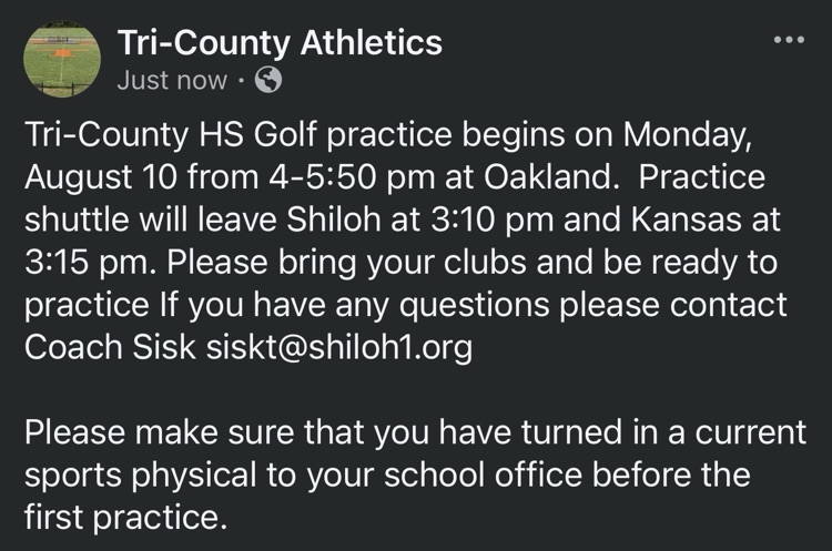 HS Golf Practice
