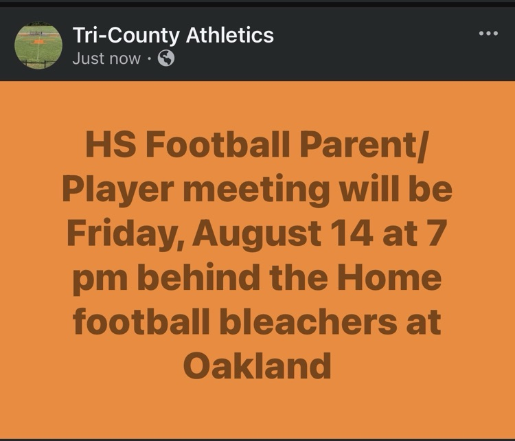 HS Football Parent/Player Meeting
