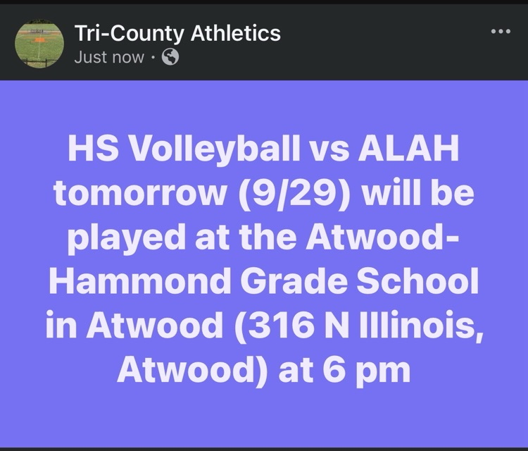 HS Volleyball Game at ALAH (9/29)