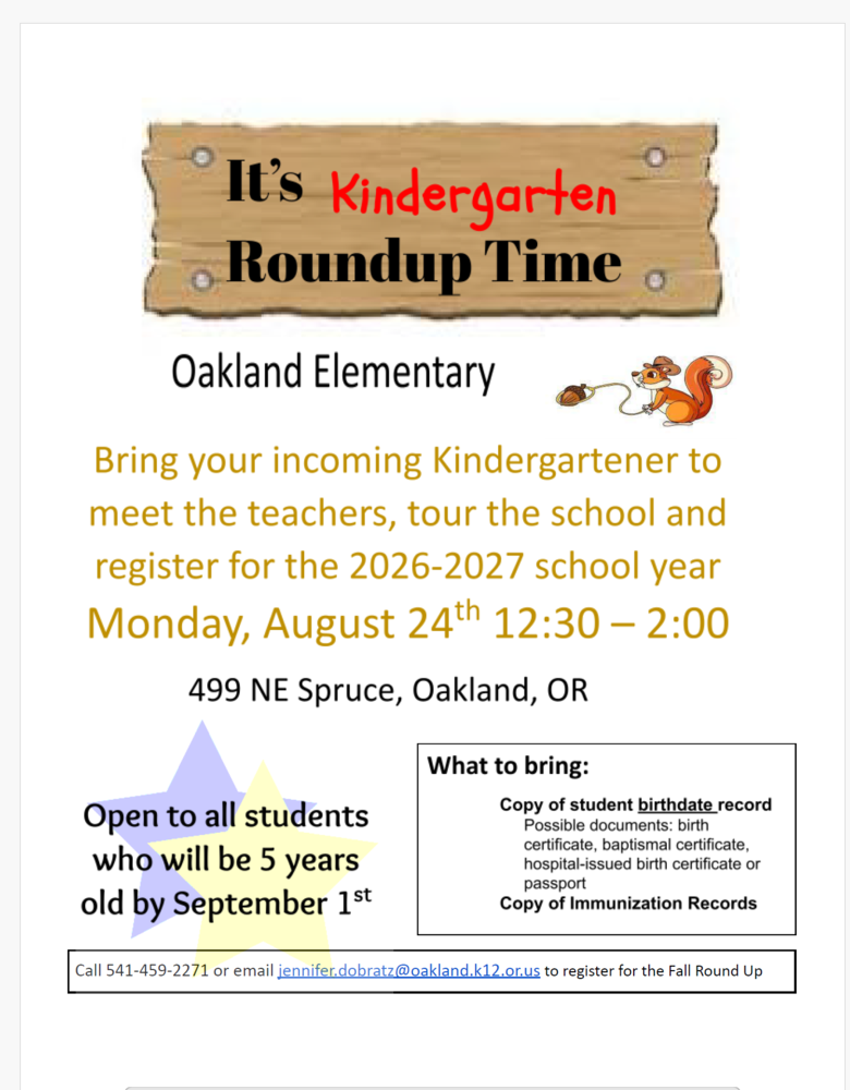 Kinder round up flyer