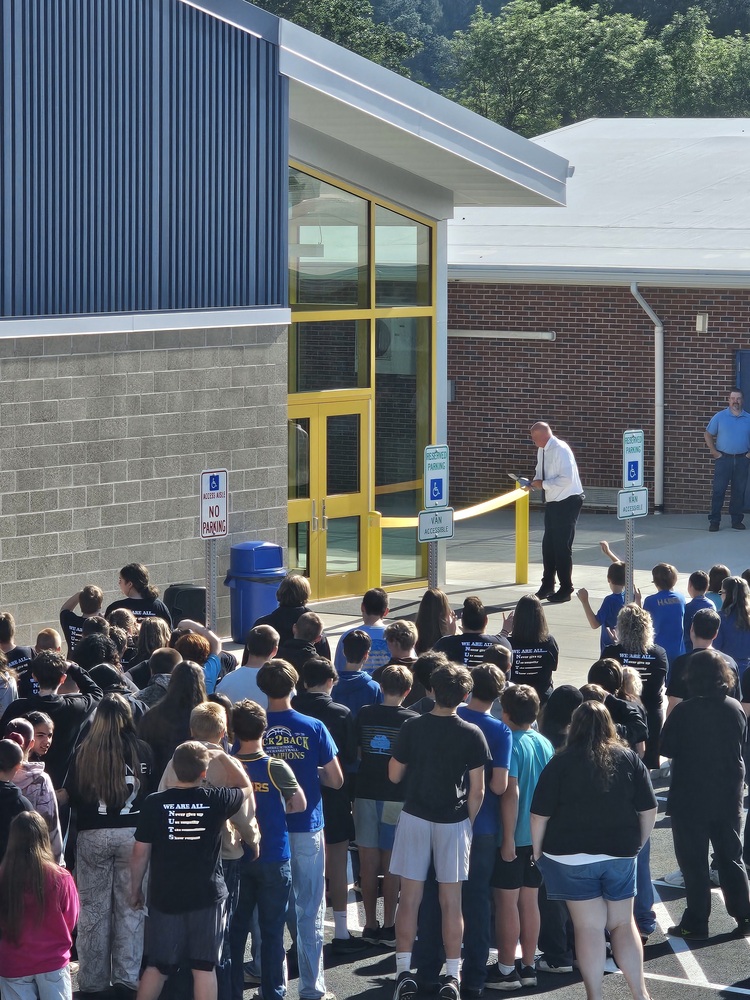 Ribbon cutting of the new gym