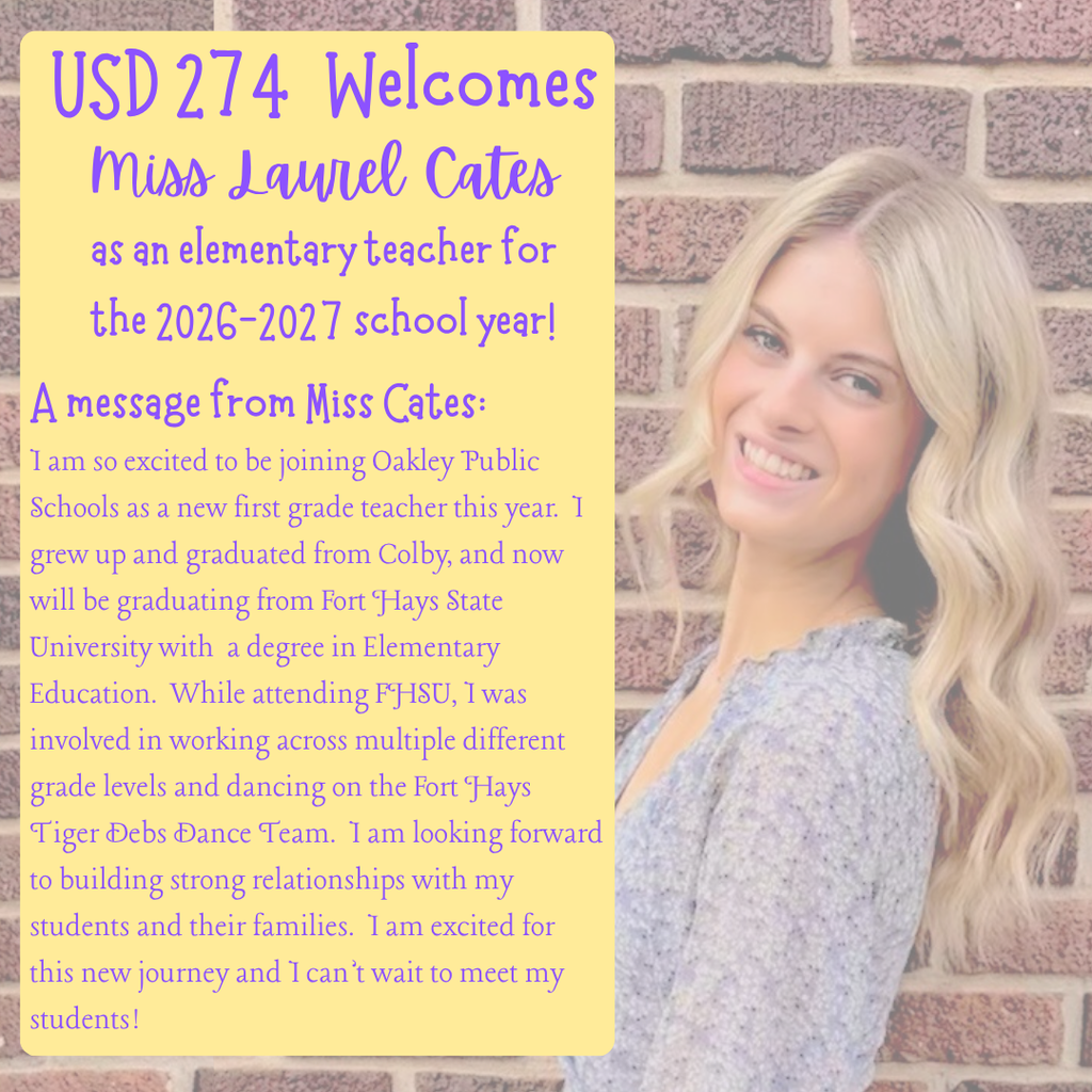 Welcome Miss Cates!