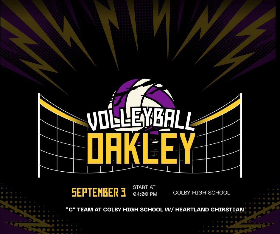 Oakley "C" Team Volleyball at Colby High School, September 3rd with Heartland Christian