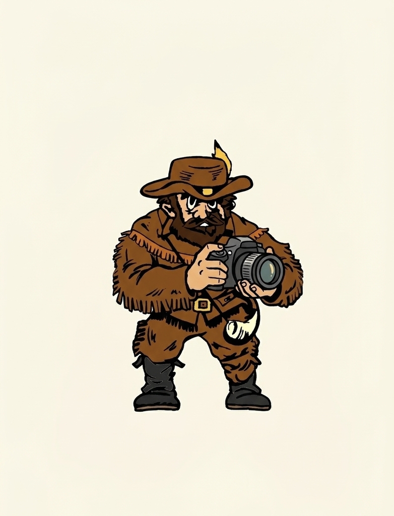 Plainsman Pete with a camera.